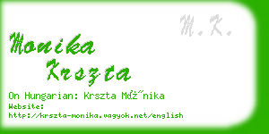 monika krszta business card